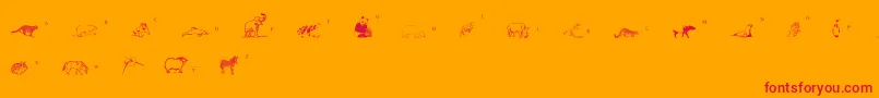 RedList Font – Red Fonts on Orange Background