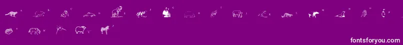RedList Font – White Fonts on Purple Background