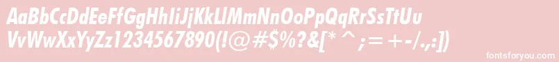 FuturaBoldCondensedItalicBt Font – White Fonts on Pink Background