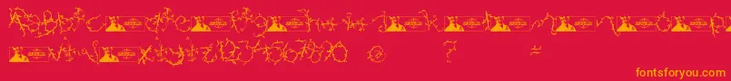 FtfIndonesianaIsland Font – Orange Fonts on Red Background