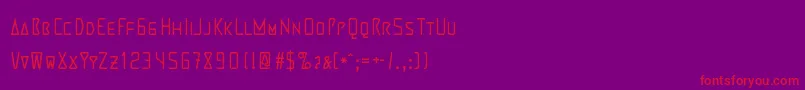 Martienso-fontti – punaiset fontit violetilla taustalla