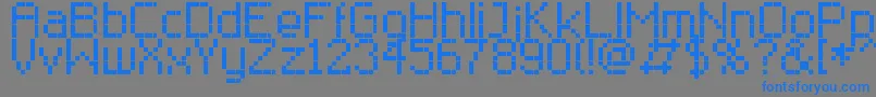RClassic8 Font – Blue Fonts on Gray Background