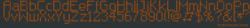 RClassic8 Font – Brown Fonts on Black Background