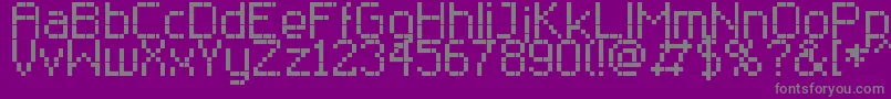 RClassic8 Font – Gray Fonts on Purple Background
