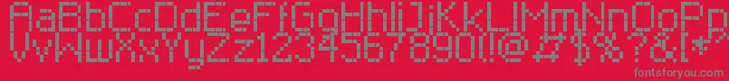 フォントRClassic8 – 赤い背景に灰色の文字