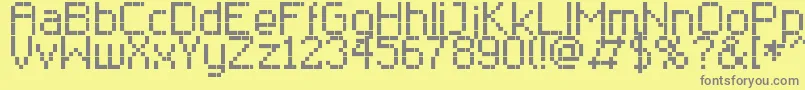 RClassic8 Font – Gray Fonts on Yellow Background