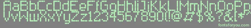 RClassic8 Font – Green Fonts on Gray Background