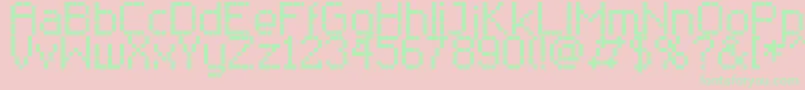 RClassic8 Font – Green Fonts on Pink Background