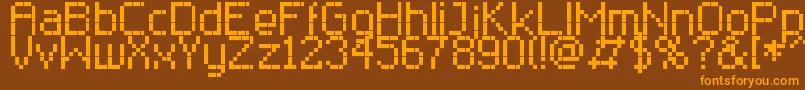 RClassic8 Font – Orange Fonts on Brown Background