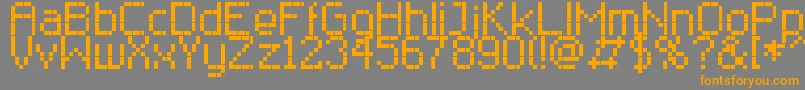 RClassic8 Font – Orange Fonts on Gray Background