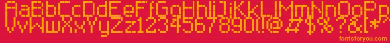 RClassic8 Font – Orange Fonts on Red Background
