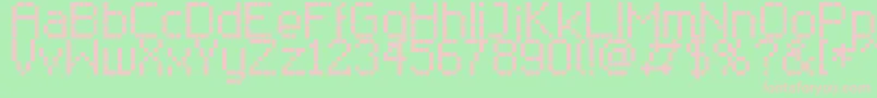 RClassic8 Font – Pink Fonts on Green Background
