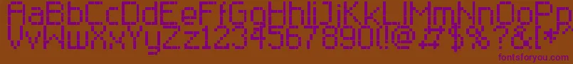 RClassic8 Font – Purple Fonts on Brown Background