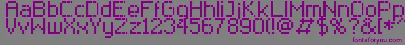 フォントRClassic8 – 紫色のフォント、灰色の背景