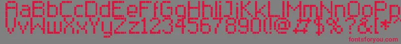 RClassic8 Font – Red Fonts on Gray Background