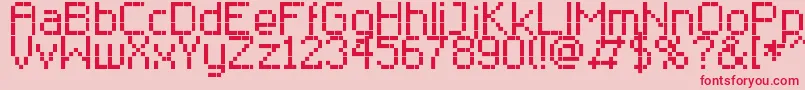 RClassic8 Font – Red Fonts on Pink Background