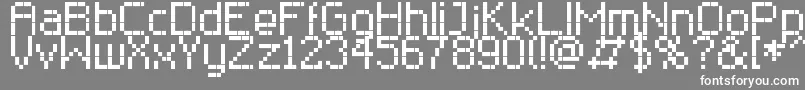 RClassic8 Font – White Fonts on Gray Background