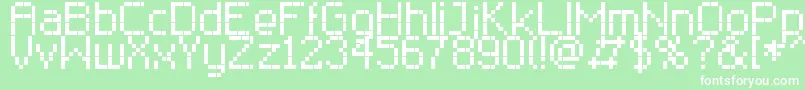 RClassic8 Font – White Fonts on Green Background
