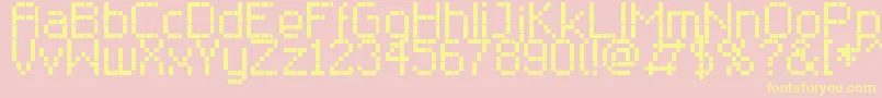 RClassic8 Font – Yellow Fonts on Pink Background