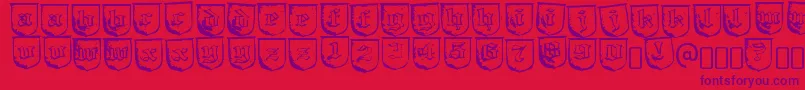 Czcionka TrollbaitRegular – fioletowe czcionki na czerwonym tle
