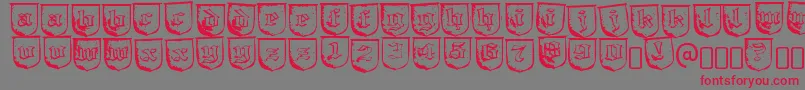TrollbaitRegular-Schriftart – Rote Schriften auf grauem Hintergrund