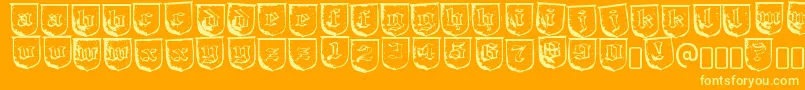 TrollbaitRegular-Schriftart – Gelbe Schriften auf orangefarbenem Hintergrund