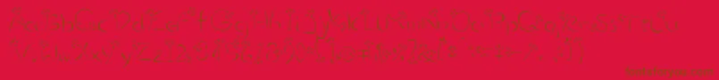 Flower3 Font – Brown Fonts on Red Background
