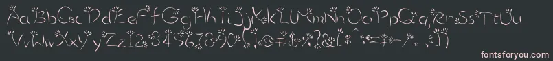 Flower3 Font – Pink Fonts on Black Background