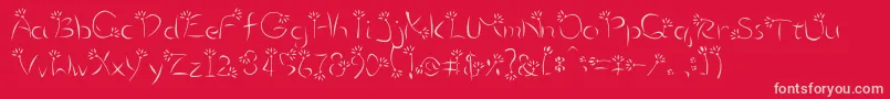 Flower3 Font – Pink Fonts on Red Background
