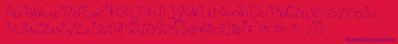 Flower3 Font – Purple Fonts on Red Background