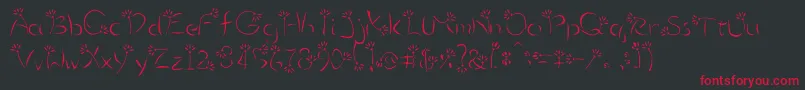 Flower3 Font – Red Fonts on Black Background