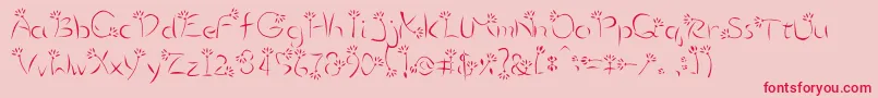 Flower3 Font – Red Fonts on Pink Background