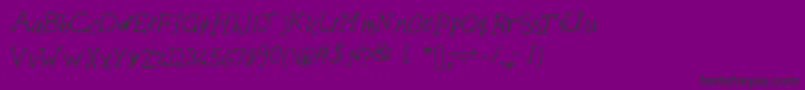 フォントBiscuits – 紫の背景に黒い文字