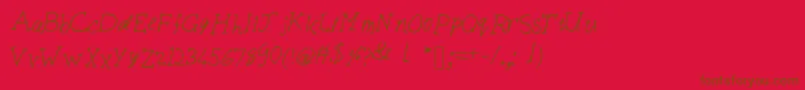 Biscuits Font – Brown Fonts on Red Background
