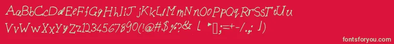 Biscuits Font – Green Fonts on Red Background