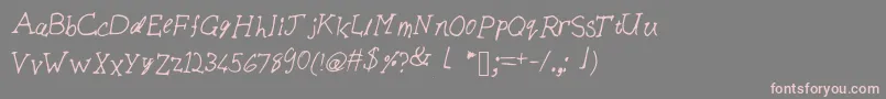 Biscuits Font – Pink Fonts on Gray Background