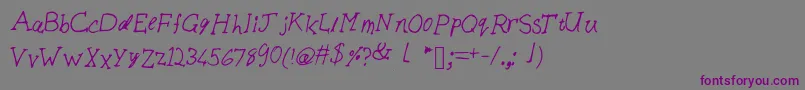 Biscuits Font – Purple Fonts on Gray Background