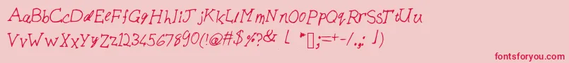 Biscuits Font – Red Fonts on Pink Background