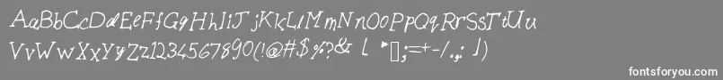 Biscuits Font – White Fonts on Gray Background