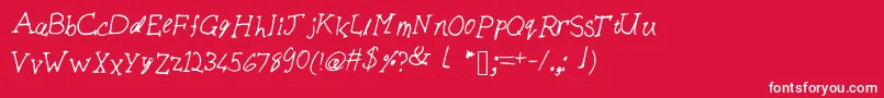 Biscuits Font – White Fonts on Red Background