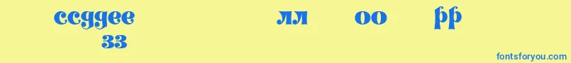 Шрифт Decorlz – синие шрифты на жёлтом фоне