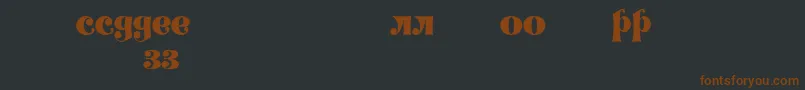 Decorlz-fontti – ruskeat fontit mustalla taustalla