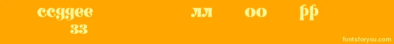 Decorlz-Schriftart – Gelbe Schriften auf orangefarbenem Hintergrund