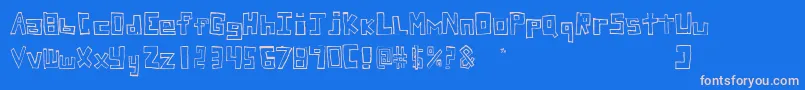 StuckFont Font – Pink Fonts on Blue Background