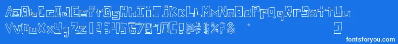 フォントStuckFont – 青い背景に白い文字