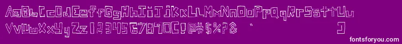 フォントStuckFont – 紫の背景に白い文字
