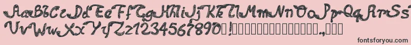 Pwdolphins Font – Black Fonts on Pink Background