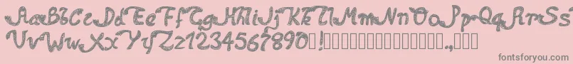 Pwdolphins Font – Gray Fonts on Pink Background