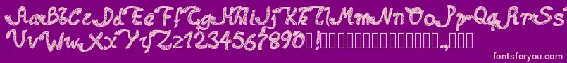 Pwdolphins Font – Pink Fonts on Purple Background