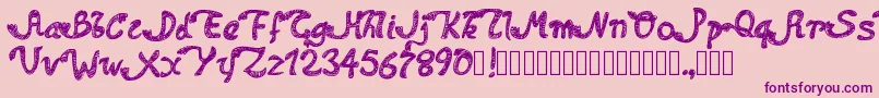 Pwdolphins Font – Purple Fonts on Pink Background
